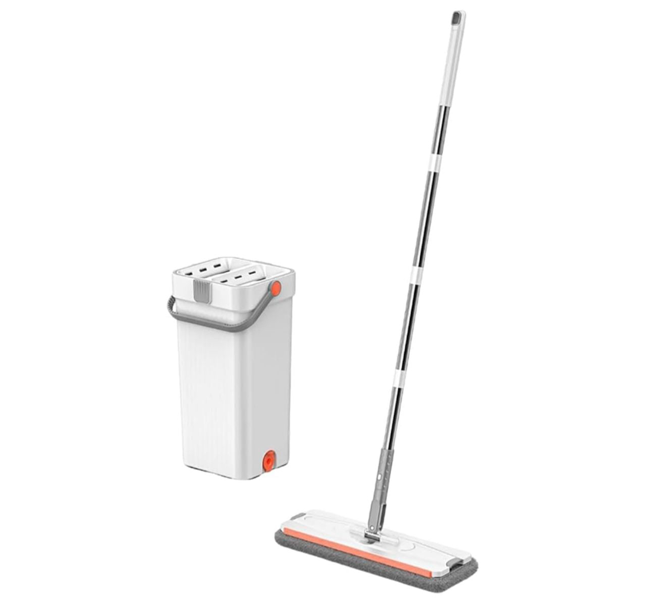 Mop & Bucket with Wringer-360 degrees rotatable flat mop for hardwood,tile& glass cleaning.long handle labor saving /dry mop for floors & windows